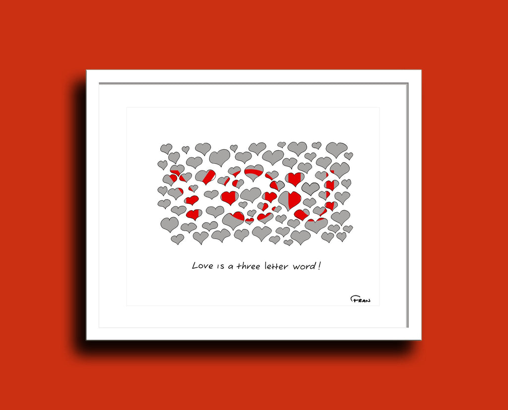 '3 Letter Word' Frame Small