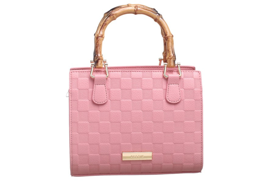 Bessie Bone Handle Tote Pink