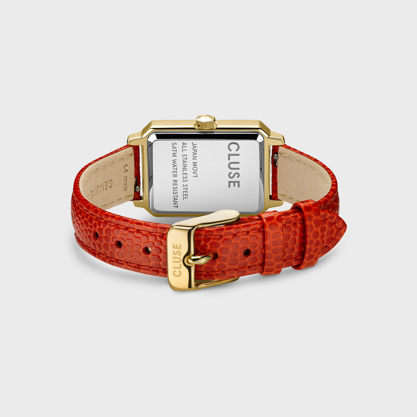 Fluette Leather Coral Lizard / Gold