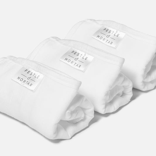 Pestle & Mortar Double Sided Face Cloths - Pack of 3