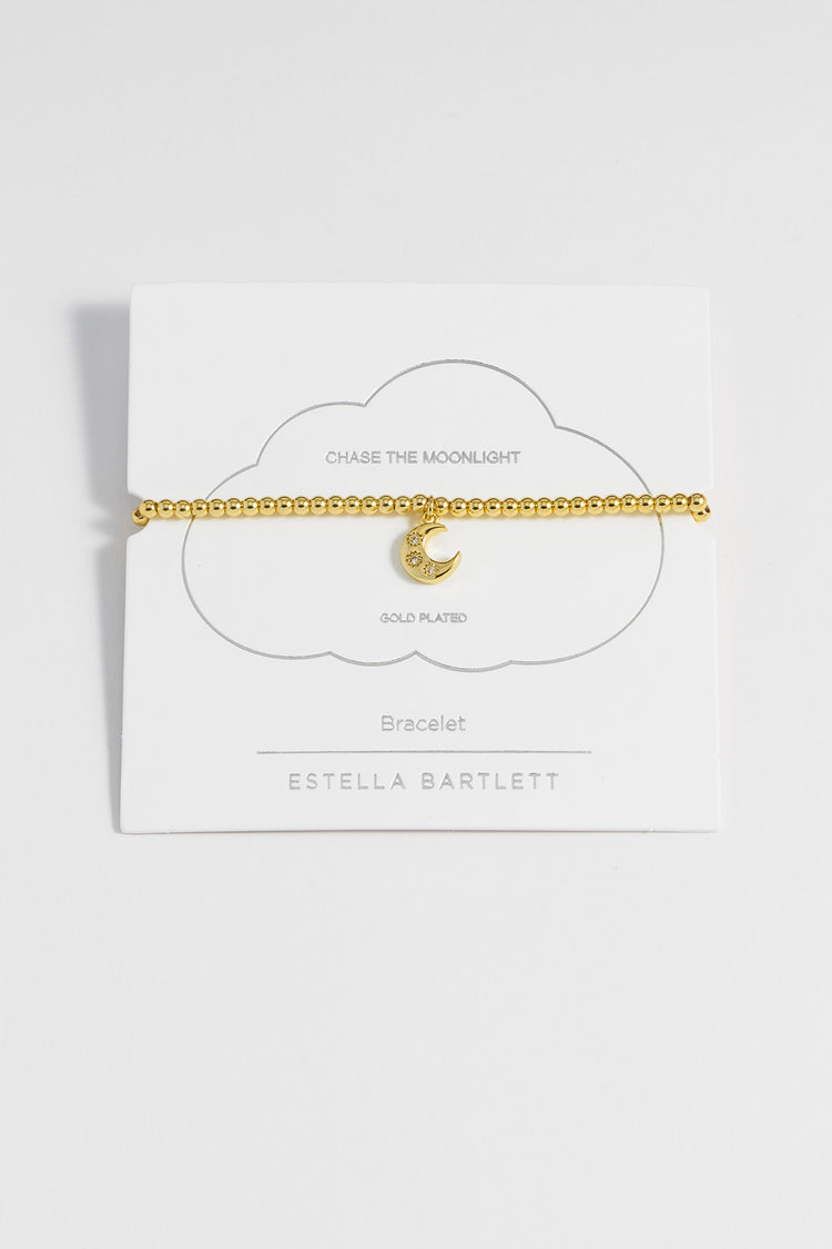 Moon Stretch Bracelet Gold