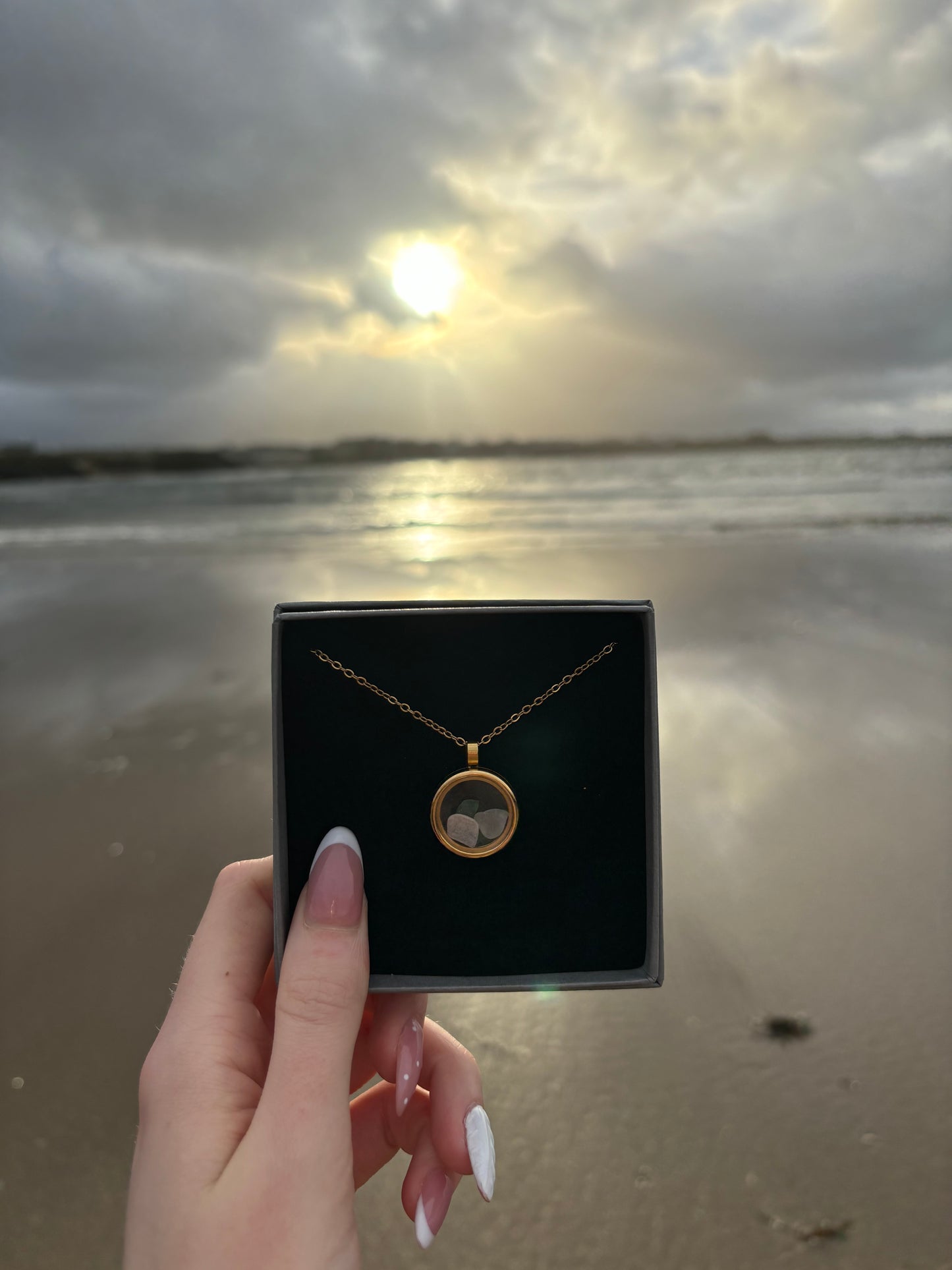 RAIE Sea Glass Jewellery Necklace GOLD