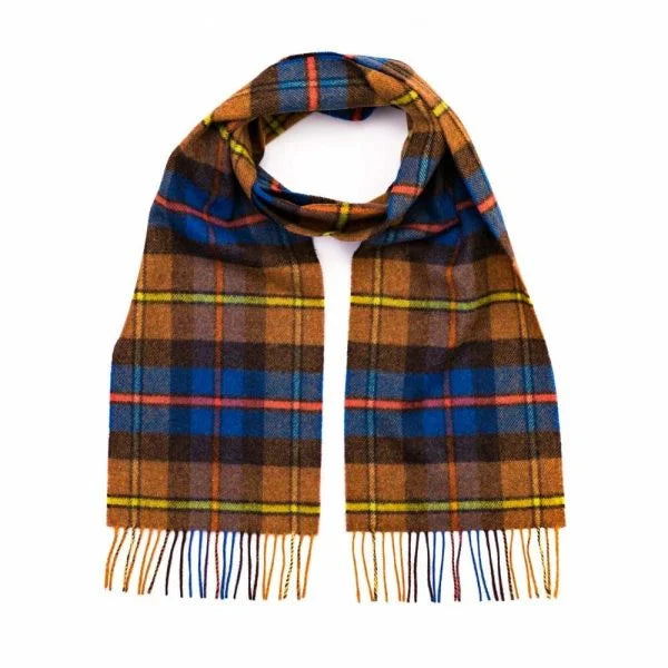 Lambswool Scarf -Blue Rust Plaid