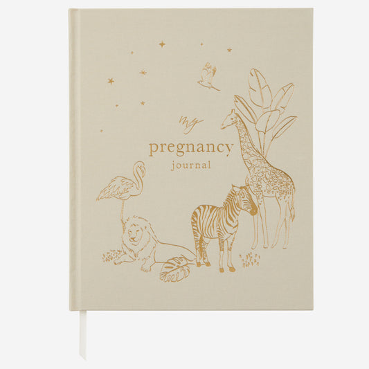 Pregnancy journal safari and gold foil