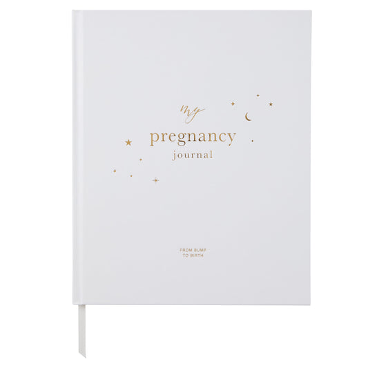 Pregnancy journal White and gold foil