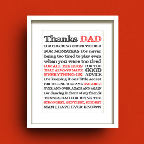 'Thanks Dad' Frame Medium