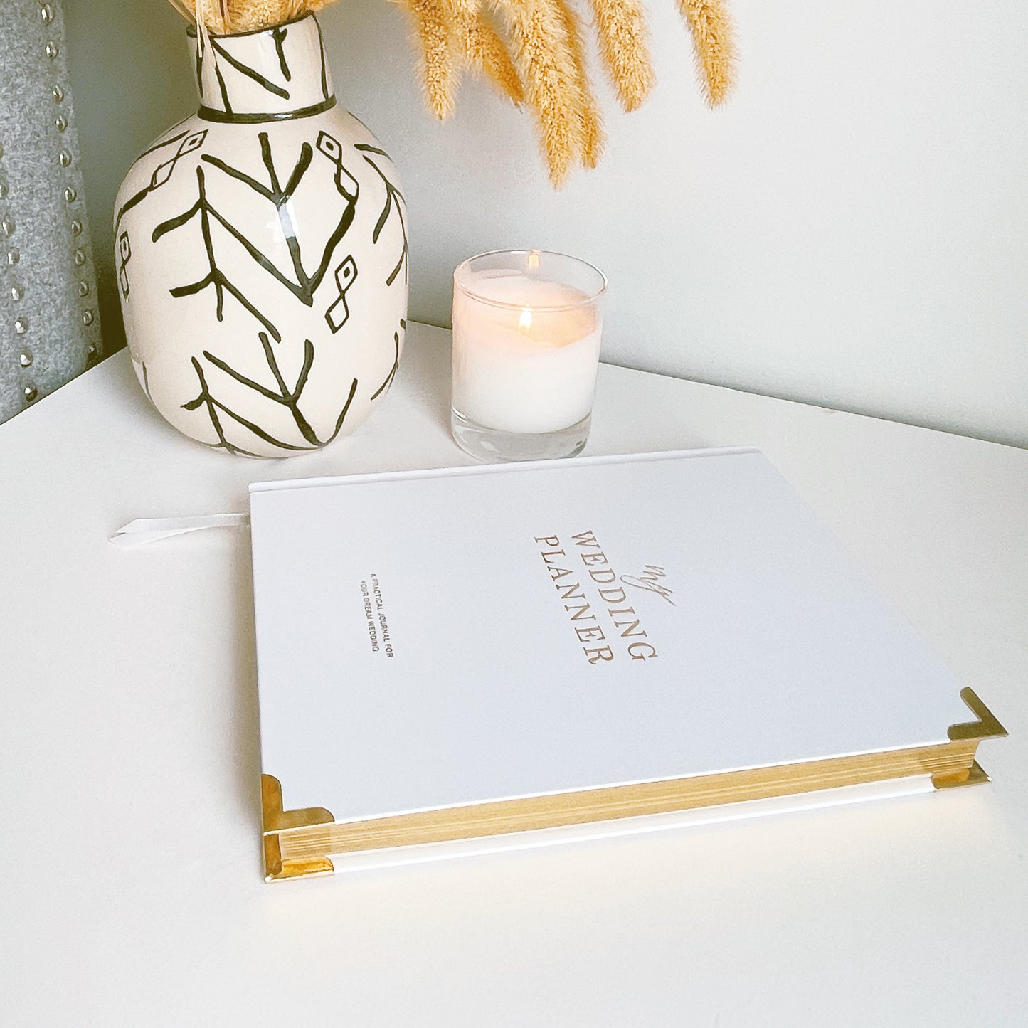 white wedding planner