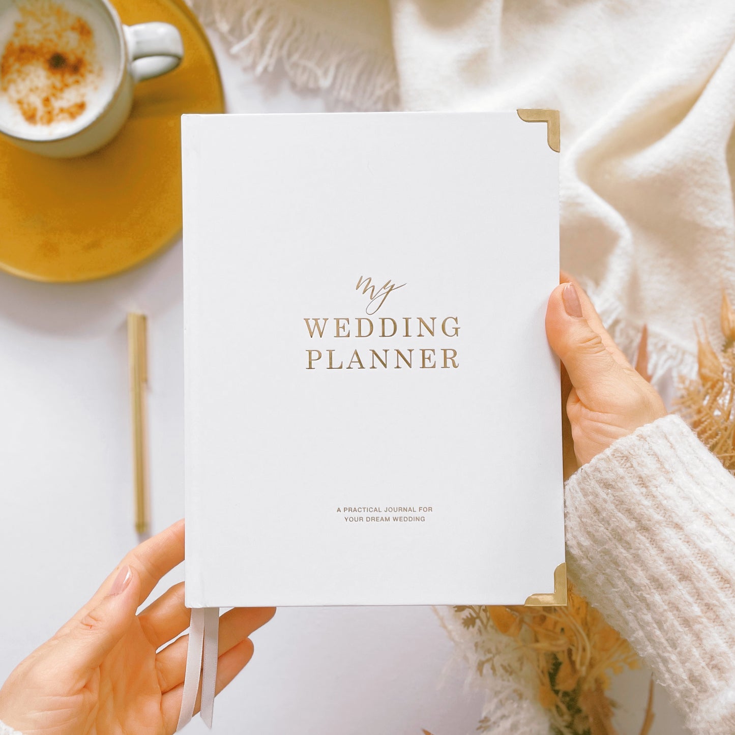 white wedding planner