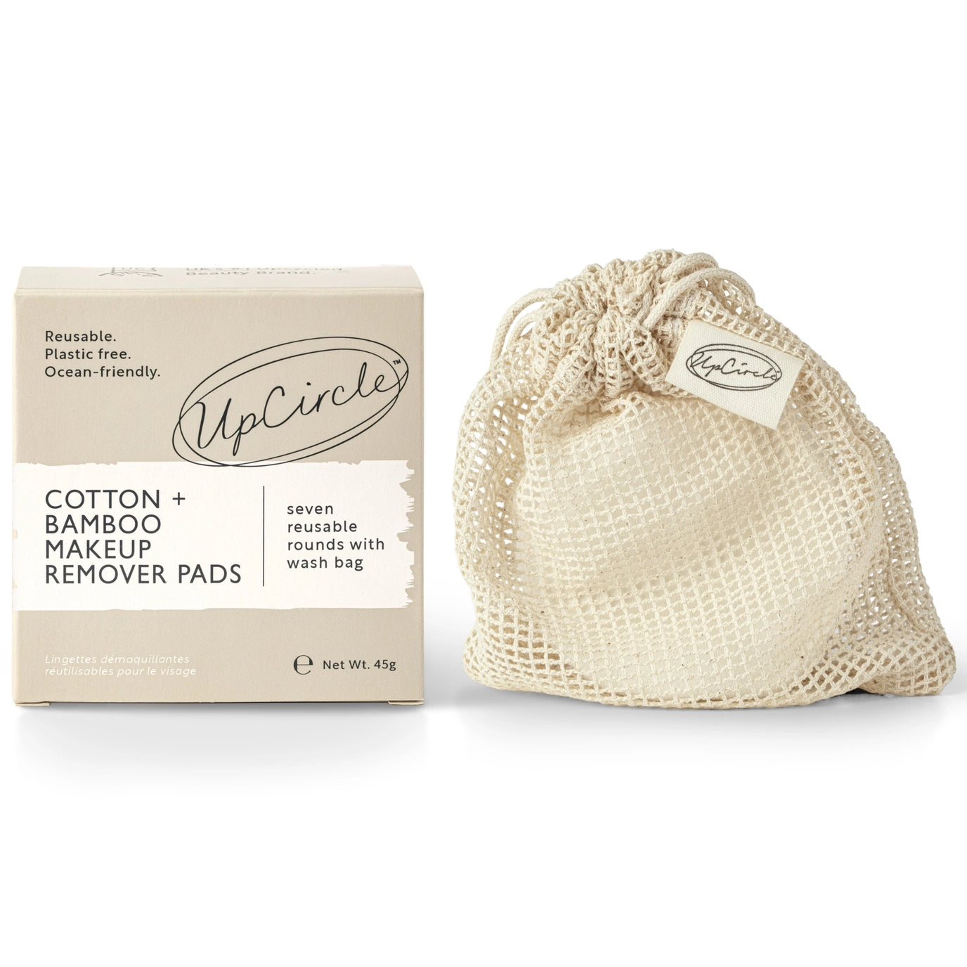 Plastic Free, Reusable Luxury Bamboo & Cotton Makeup Pads