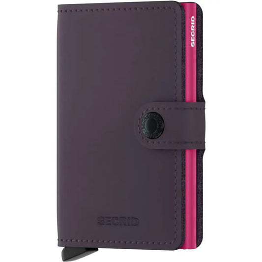 SECRID Miniwallet Matte Dark Purple-Fuchsia