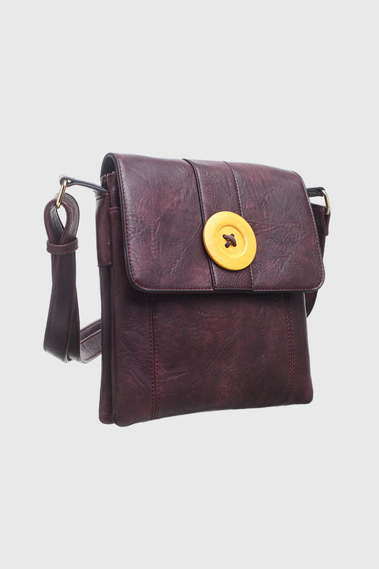 Bessie Button Crossbody Purple