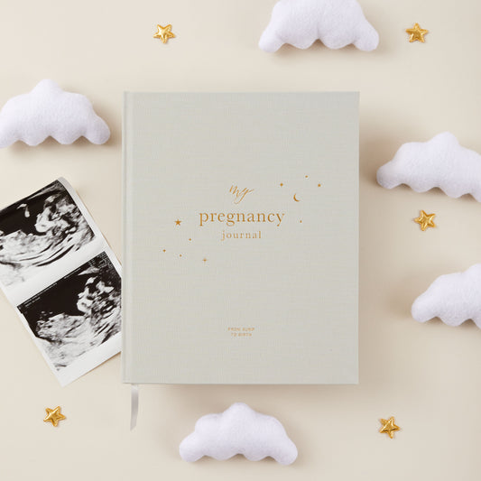 Pregnancy journal (grey and gold)