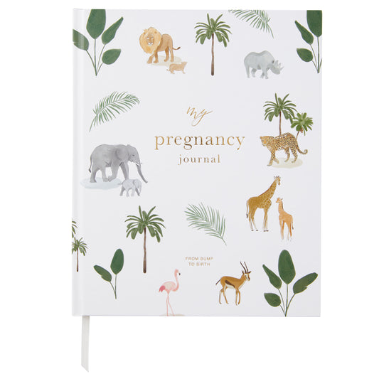 Pregnancy journal jungle and gold foil