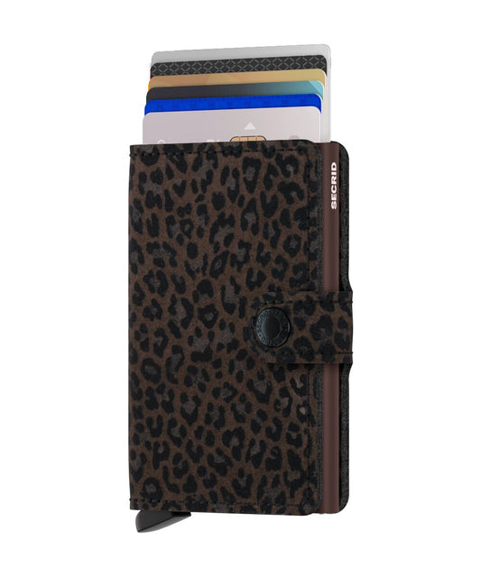 SECRID Miniwallet Leopard Print Brown