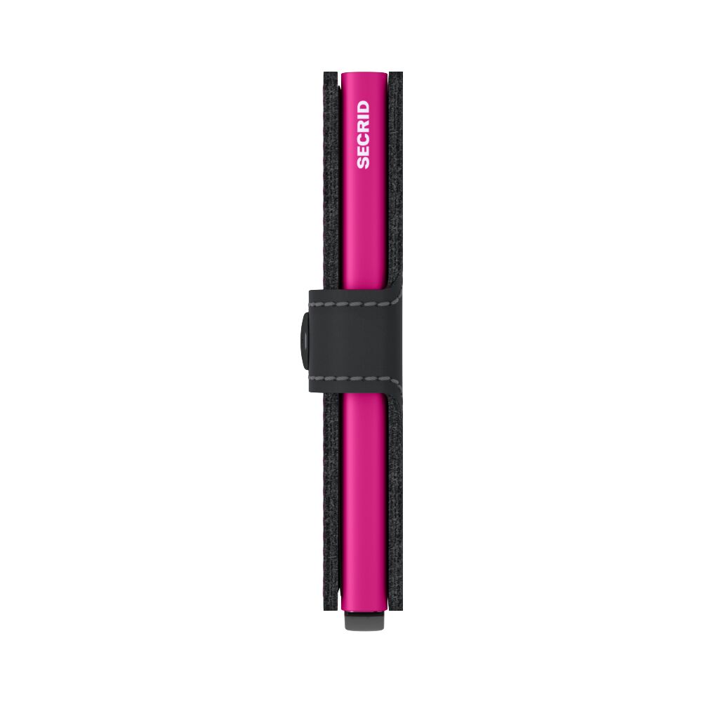 SECRID Miniwallet Matte Black and Fuchsia