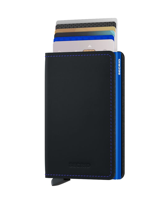 SECRID Miniwallet Matte Black and Blue