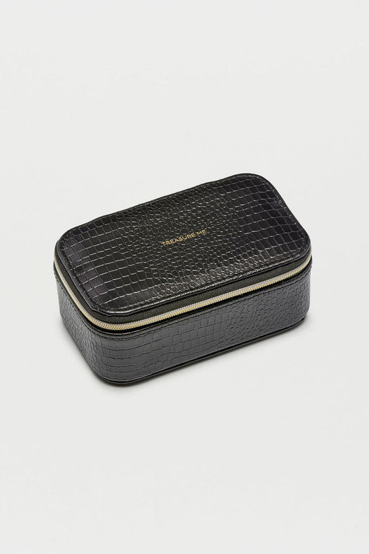 Croc Black Jewellery Box