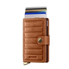 SECRID Miniwallet Emboss Lines Cognac